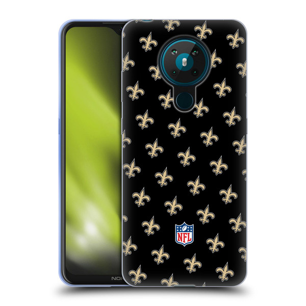 NFL New Orleans Saints Artwork Patterns Soft Gel Case for Nokia 5.3