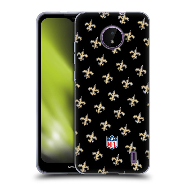 NFL New Orleans Saints Artwork Patterns Soft Gel Case for Nokia C10 / C20