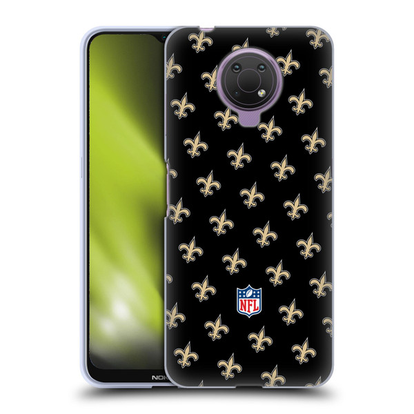NFL New Orleans Saints Artwork Patterns Soft Gel Case for Nokia G10