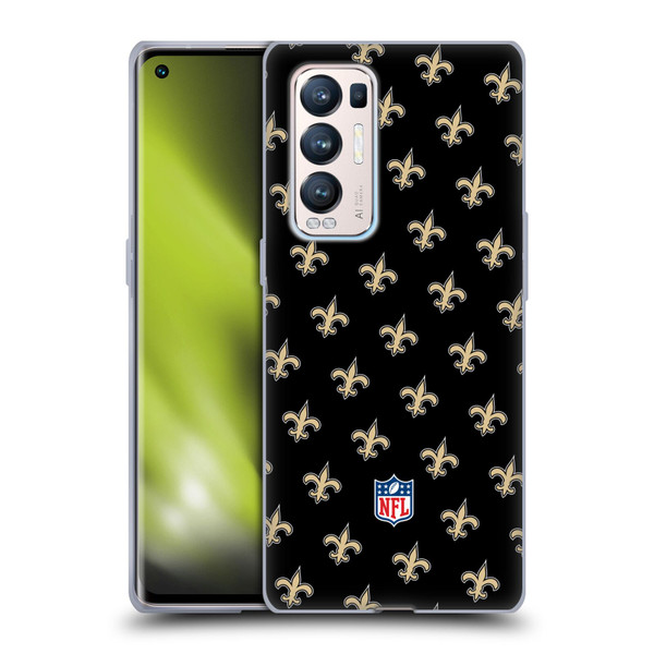 NFL New Orleans Saints Artwork Patterns Soft Gel Case for OPPO Find X3 Neo / Reno5 Pro+ 5G