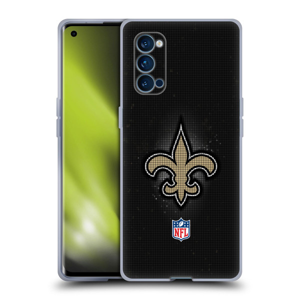 NFL New Orleans Saints Artwork LED Soft Gel Case for OPPO Reno 4 Pro 5G