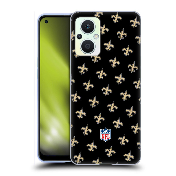 NFL New Orleans Saints Artwork Patterns Soft Gel Case for OPPO Reno8 Lite