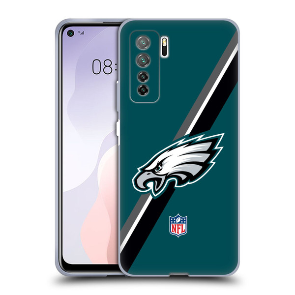 NFL Philadelphia Eagles Logo Stripes Soft Gel Case for Huawei Nova 7 SE/P40 Lite 5G