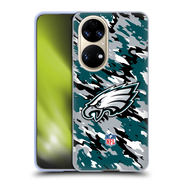 NFL Philadelphia Eagles Logo Camou Soft Gel Case for Huawei P50