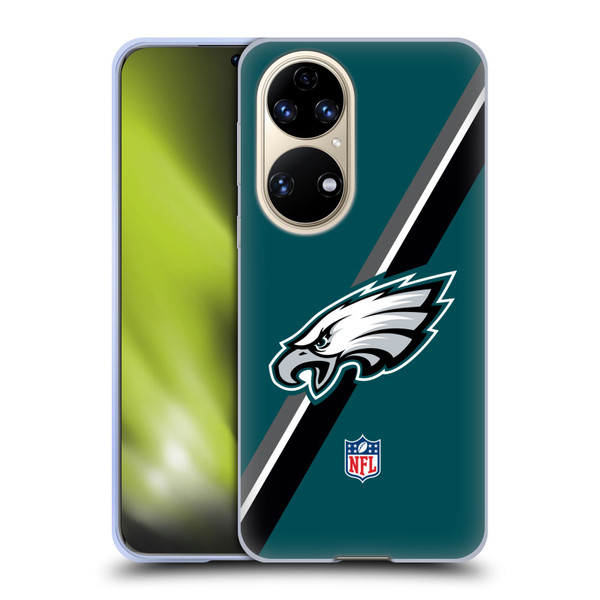 NFL Philadelphia Eagles Logo Stripes Soft Gel Case for Huawei P50