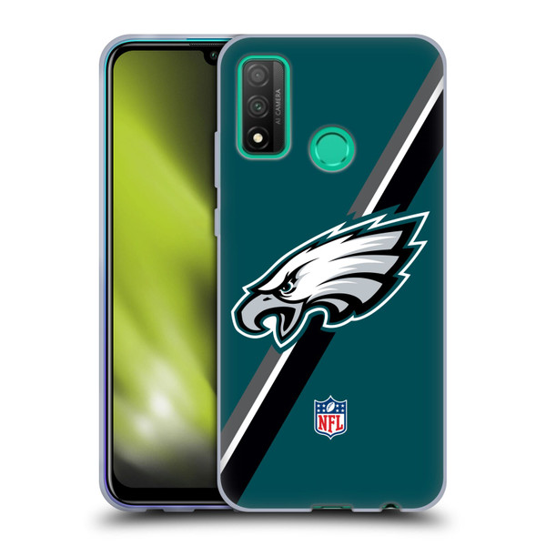 NFL Philadelphia Eagles Logo Stripes Soft Gel Case for Huawei P Smart (2020)