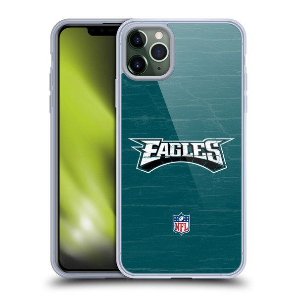 NFL Philadelphia Eagles Logo Distressed Look Soft Gel Case for Apple iPhone 11 Pro Max