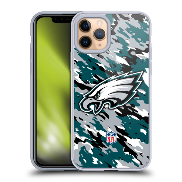 NFL Philadelphia Eagles Logo Camou Soft Gel Case for Apple iPhone 11 Pro