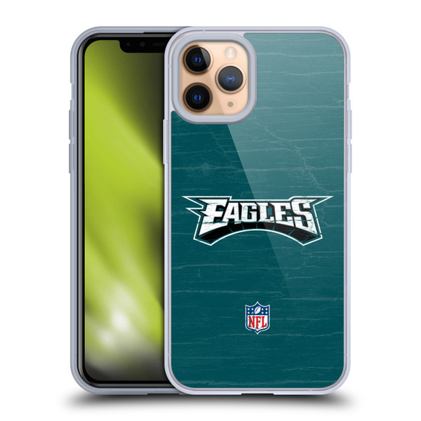 NFL Philadelphia Eagles Logo Distressed Look Soft Gel Case for Apple iPhone 11 Pro