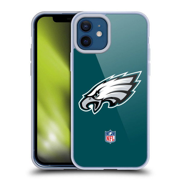 NFL Philadelphia Eagles Logo Plain Soft Gel Case for Apple iPhone 12 / iPhone 12 Pro