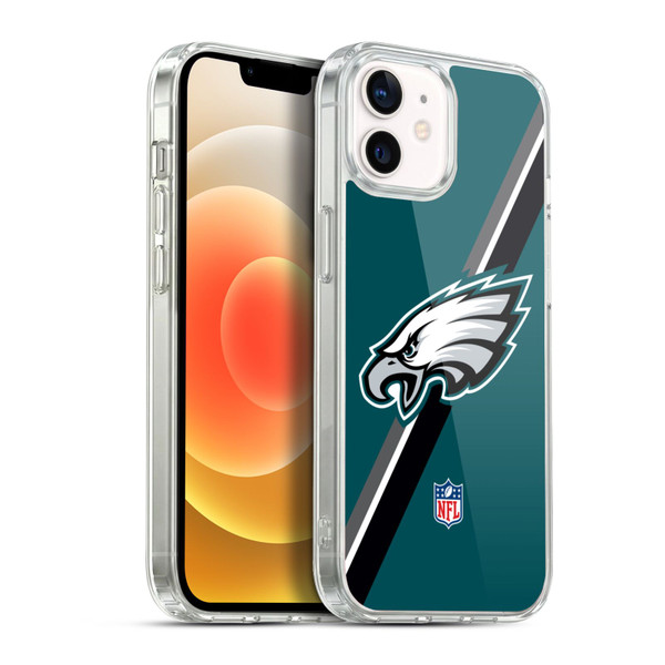 NFL Philadelphia Eagles Logo Stripes Soft Gel Case for Apple iPhone 12 / iPhone 12 Pro & MagSafe