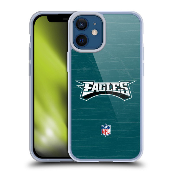 NFL Philadelphia Eagles Logo Distressed Look Soft Gel Case for Apple iPhone 12 Mini