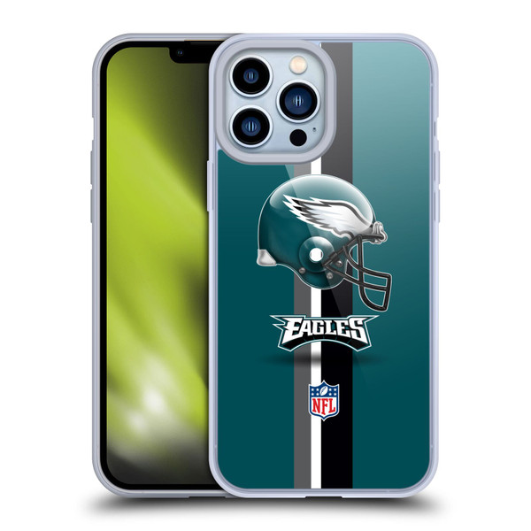 NFL Philadelphia Eagles Logo Helmet Soft Gel Case for Apple iPhone 13 Pro Max