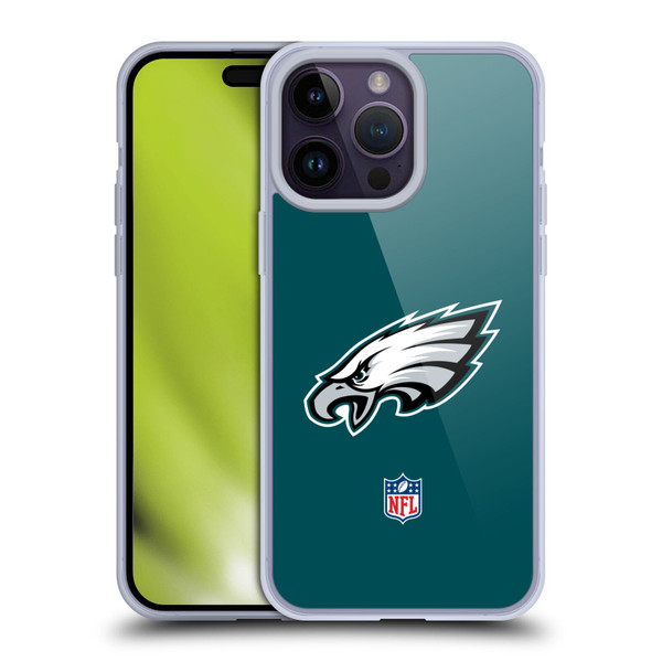 NFL Philadelphia Eagles Logo Plain Soft Gel Case for Apple iPhone 14 Pro Max