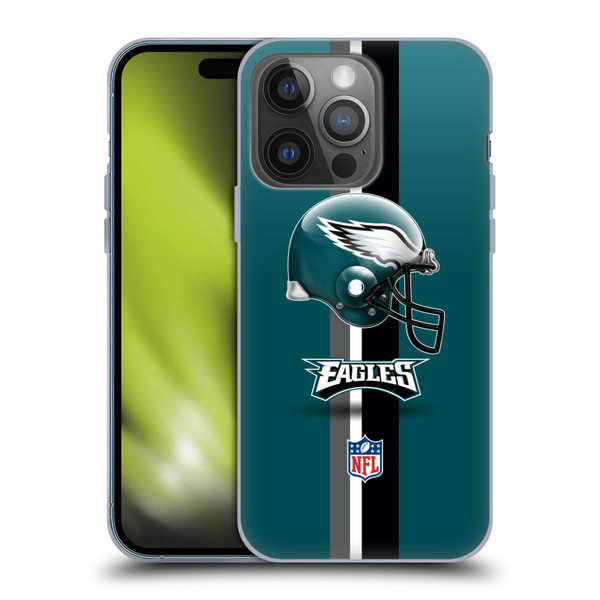 NFL Philadelphia Eagles Logo Helmet Soft Gel Case for Apple iPhone 14 Pro