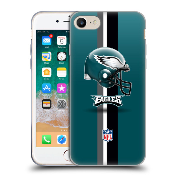 NFL Philadelphia Eagles Logo Helmet Soft Gel Case for Apple iPhone 7 / 8 / SE 2020 & 2022