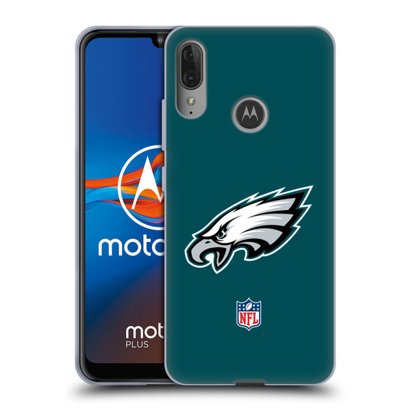 NFL Philadelphia Eagles Logo Plain Soft Gel Case for Motorola Moto E6 Plus