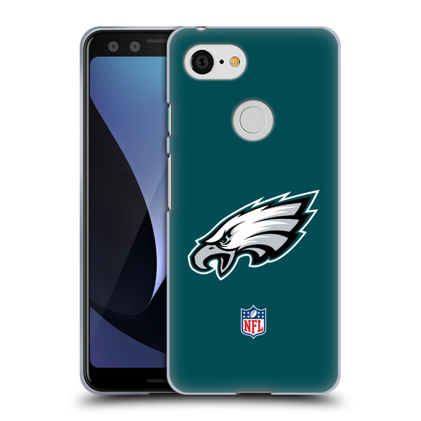 NFL Philadelphia Eagles Logo Plain Soft Gel Case for Google Pixel 3