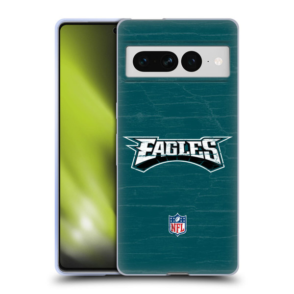 NFL Philadelphia Eagles Logo Distressed Look Soft Gel Case for Google Pixel 7 Pro