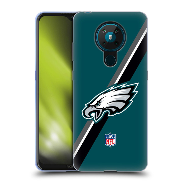 NFL Philadelphia Eagles Logo Stripes Soft Gel Case for Nokia 5.3