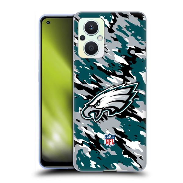 NFL Philadelphia Eagles Logo Camou Soft Gel Case for OPPO Reno8 Lite