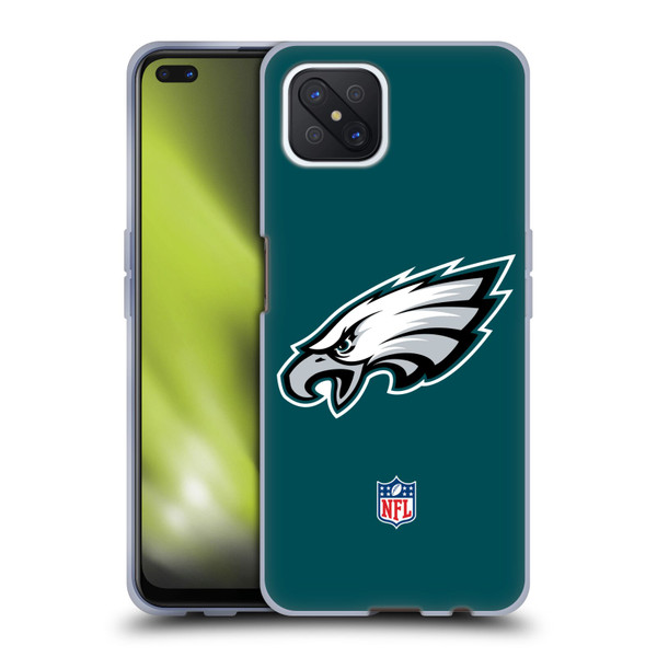 NFL Philadelphia Eagles Logo Plain Soft Gel Case for OPPO Reno4 Z 5G