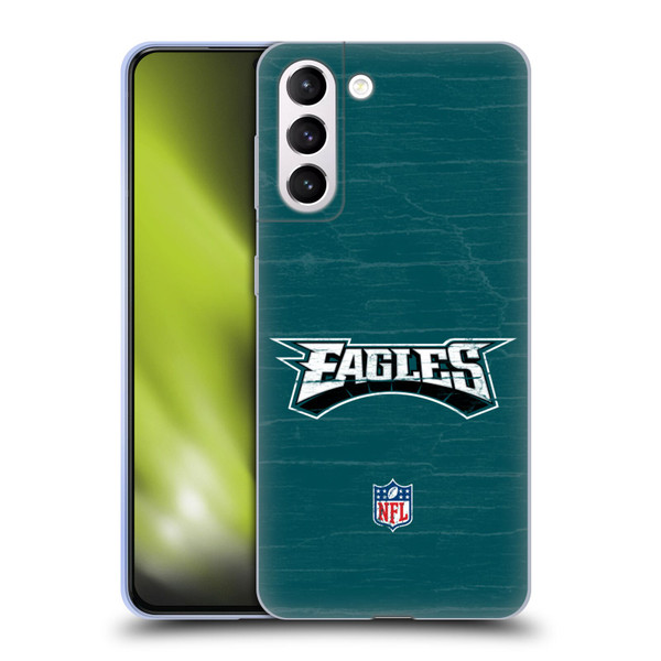 NFL Philadelphia Eagles Logo Distressed Look Soft Gel Case for Samsung Galaxy S21+ 5G