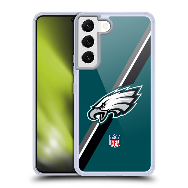 NFL Philadelphia Eagles Logo Stripes Soft Gel Case for Samsung Galaxy S22 5G