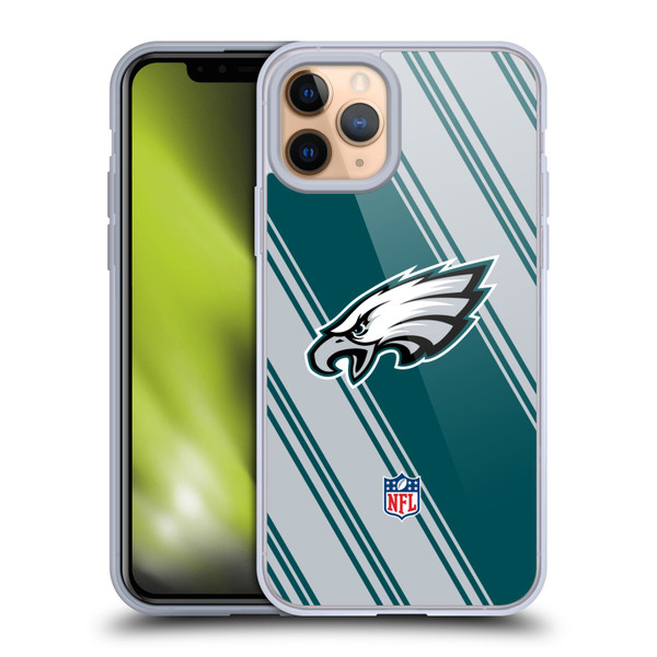 NFL Philadelphia Eagles Artwork Stripes Soft Gel Case for Apple iPhone 11 Pro NFL Philadelphia Eagles Artwork Stripes Soft Gel Case for Apple iPhone 11 Pro