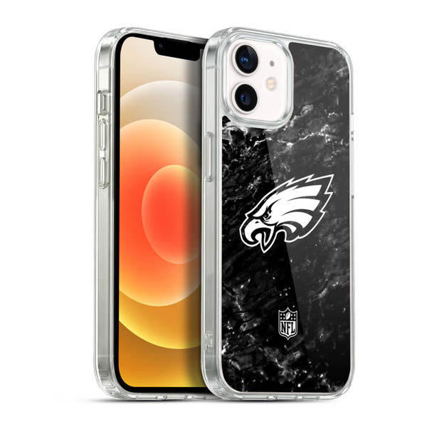 NFL Philadelphia Eagles Artwork Marble Soft Gel Case for Apple iPhone 12 / iPhone 12 Pro & MagSafe