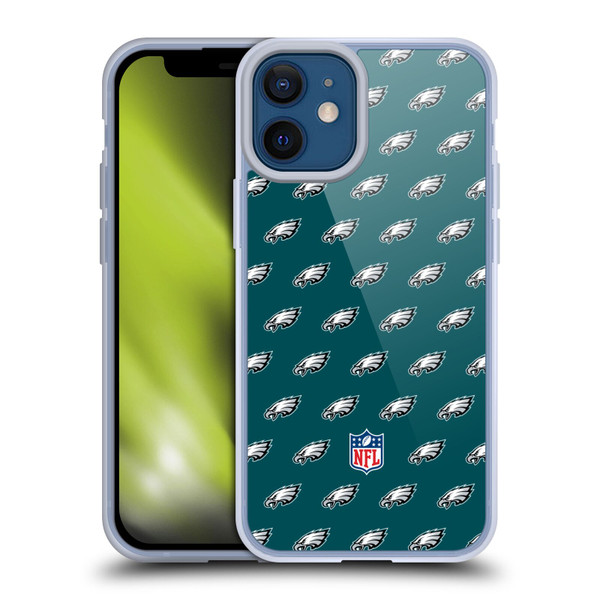 NFL Philadelphia Eagles Artwork Patterns Soft Gel Case for Apple iPhone 12 Mini