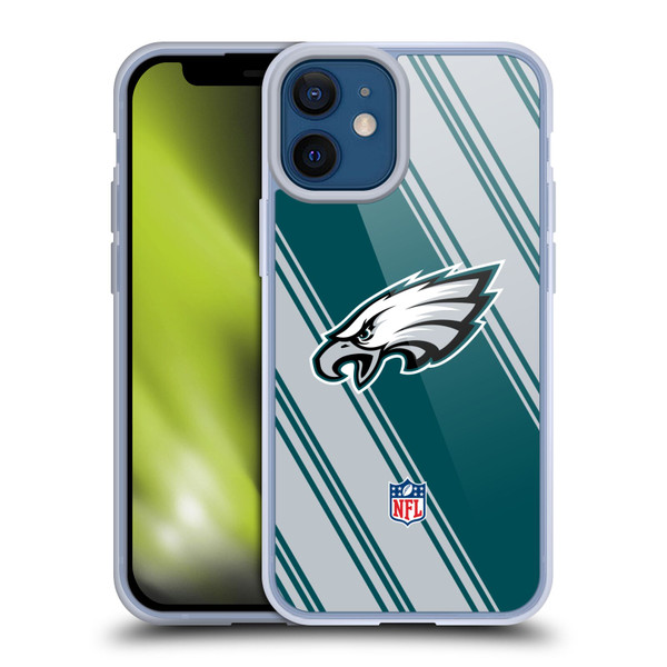 NFL Philadelphia Eagles Artwork Stripes Soft Gel Case for Apple iPhone 12 Mini