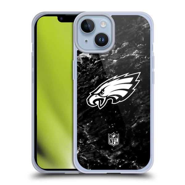 NFL Philadelphia Eagles Artwork Marble Soft Gel Case for Apple iPhone 14