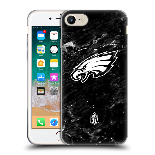 NFL Philadelphia Eagles Artwork Marble Soft Gel Case for Apple iPhone 7 / 8 / SE 2020 & 2022