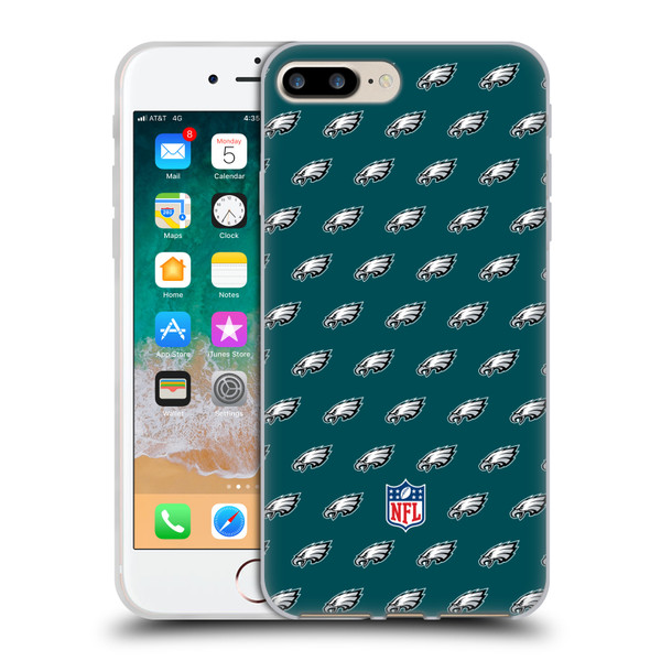 NFL Philadelphia Eagles Artwork Patterns Soft Gel Case for Apple iPhone 7 Plus / iPhone 8 Plus