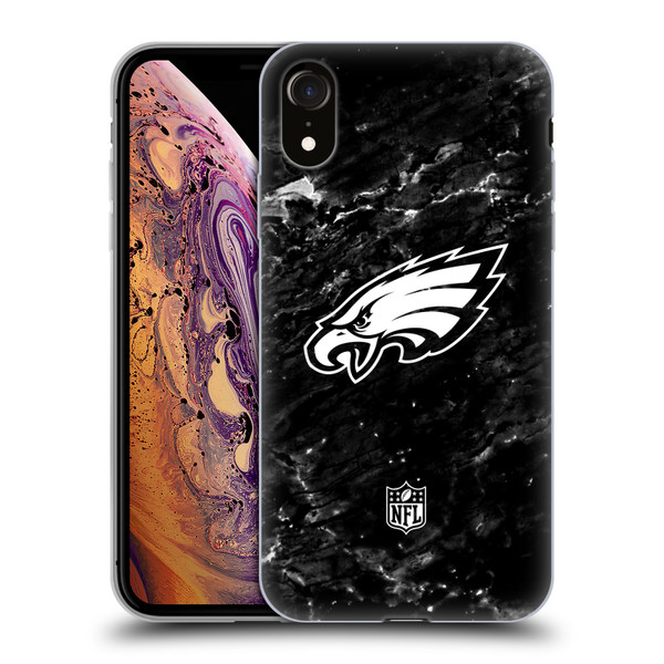 NFL Philadelphia Eagles Artwork Marble Soft Gel Case for Apple iPhone XR