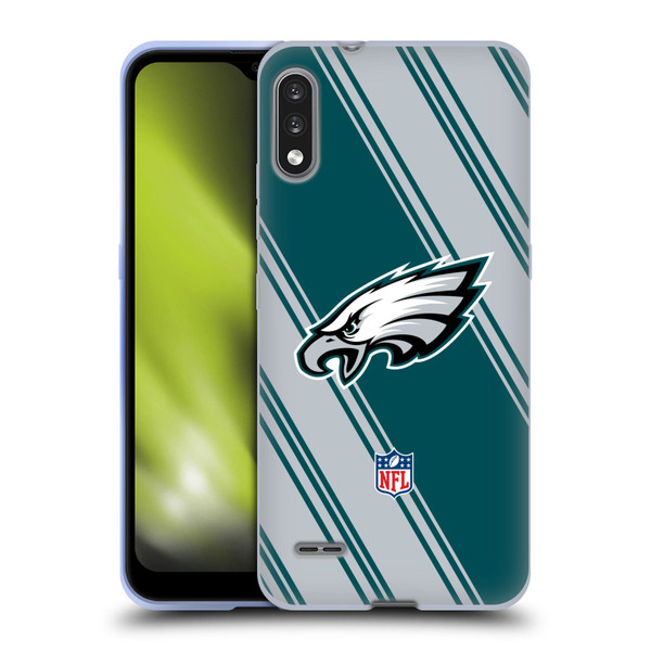 NFL Philadelphia Eagles Artwork Stripes Soft Gel Case for LG K22