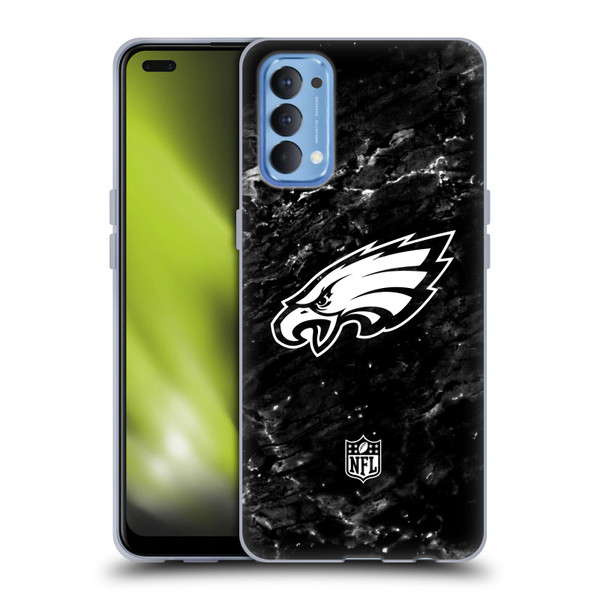 NFL Philadelphia Eagles Artwork Marble Soft Gel Case for OPPO Reno 4 5G