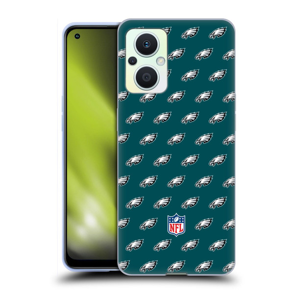 NFL Philadelphia Eagles Artwork Patterns Soft Gel Case for OPPO Reno8 Lite