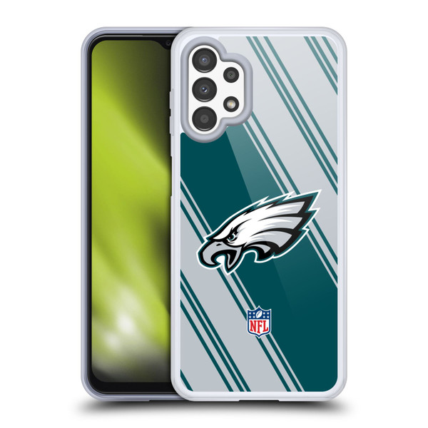 NFL Philadelphia Eagles Artwork Stripes Soft Gel Case for Samsung Galaxy A13 (2022)