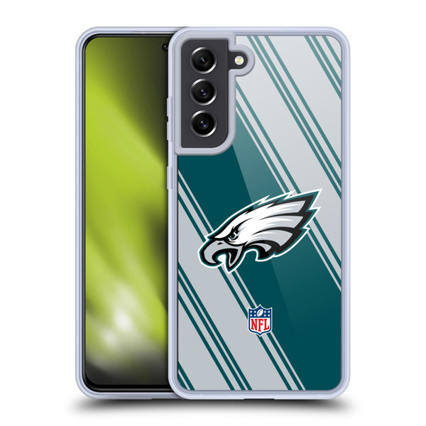 NFL Philadelphia Eagles Artwork Stripes Soft Gel Case for Samsung Galaxy S21 FE 5G