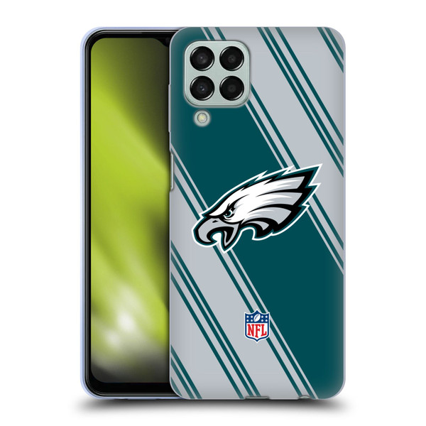 NFL Philadelphia Eagles Artwork Stripes Soft Gel Case for Samsung Galaxy M33 (2022)