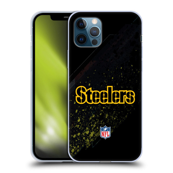 NFL Pittsburgh Steelers Logo Blur Soft Gel Case for Apple iPhone 12 / iPhone 12 Pro