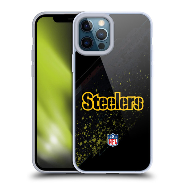 NFL Pittsburgh Steelers Logo Blur Soft Gel Case for Apple iPhone 12 Pro Max