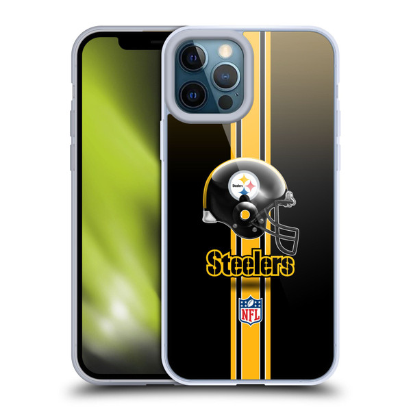NFL Pittsburgh Steelers Logo Helmet Soft Gel Case for Apple iPhone 12 Pro Max