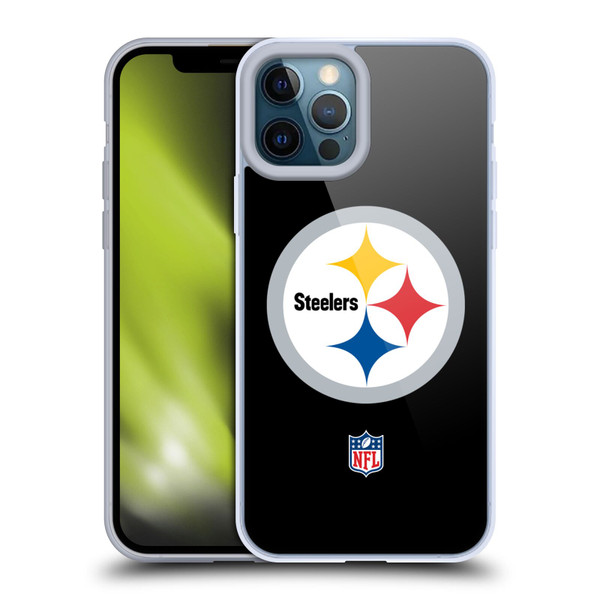 NFL Pittsburgh Steelers Logo Plain Soft Gel Case for Apple iPhone 12 Pro Max