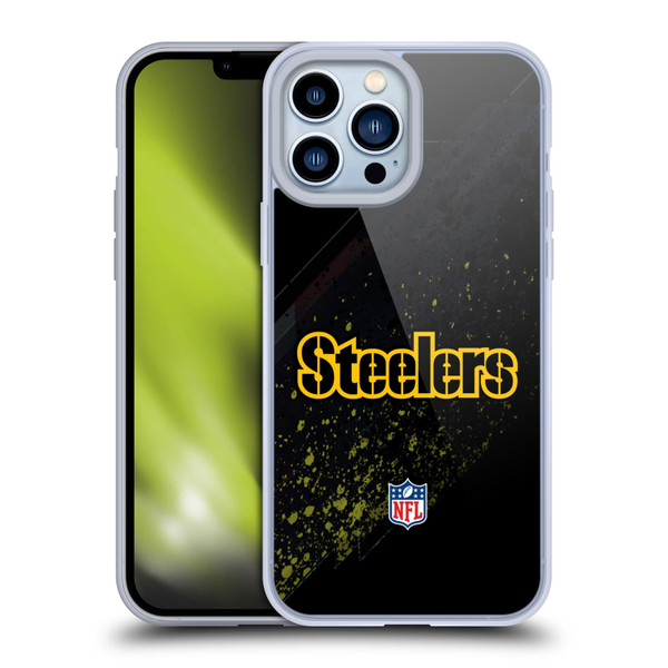 NFL Pittsburgh Steelers Logo Blur Soft Gel Case for Apple iPhone 13 Pro Max