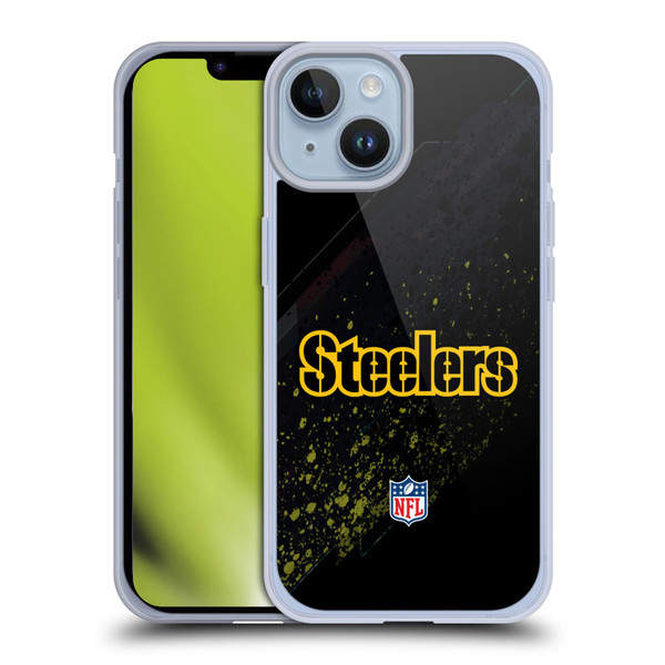 NFL Pittsburgh Steelers Logo Blur Soft Gel Case for Apple iPhone 14