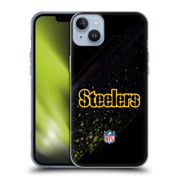 NFL Pittsburgh Steelers Logo Blur Soft Gel Case for Apple iPhone 14 Plus