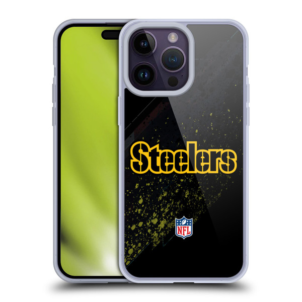 NFL Pittsburgh Steelers Logo Blur Soft Gel Case for Apple iPhone 14 Pro Max